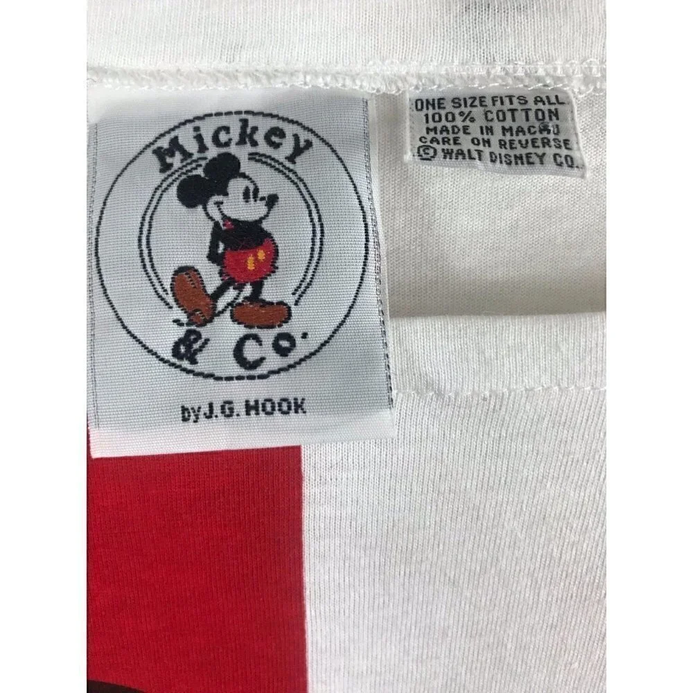 Vintage Mickey Mouse Pajamas Walt Disney J.G Hook Nightgown 1987 one Size Logo